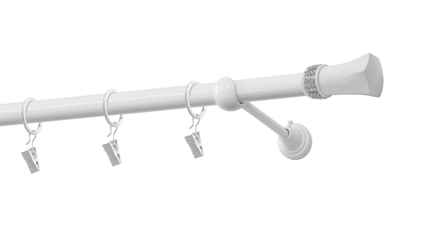 Kit galerie metal Diamant 19mm Alb 200 cm