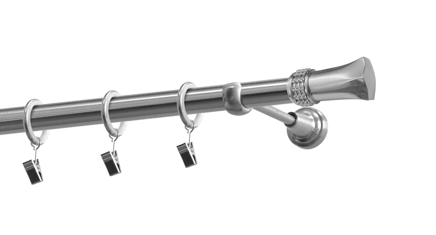 Kit galerie metal Diamant 19mm Nichel 200 cm