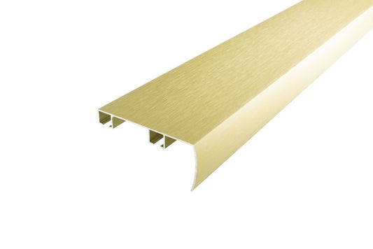 Sistem Decolino 04, șina dublă din aluminiu cu mascare turnată din fabrică, nuanța șampanie