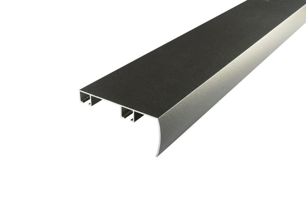 Sistem Decolino 07, șină dublă din aluminiu cu mascare turnată din fabrică, nuanța antracit