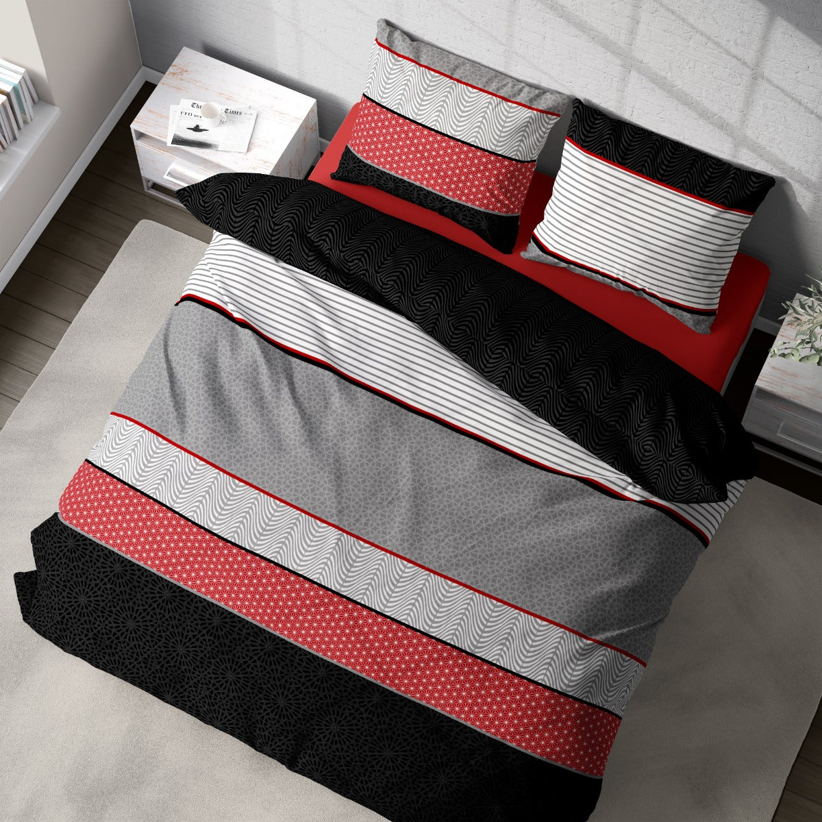 KYOTO bed linen 100% cotton ranforce 5 pieces
