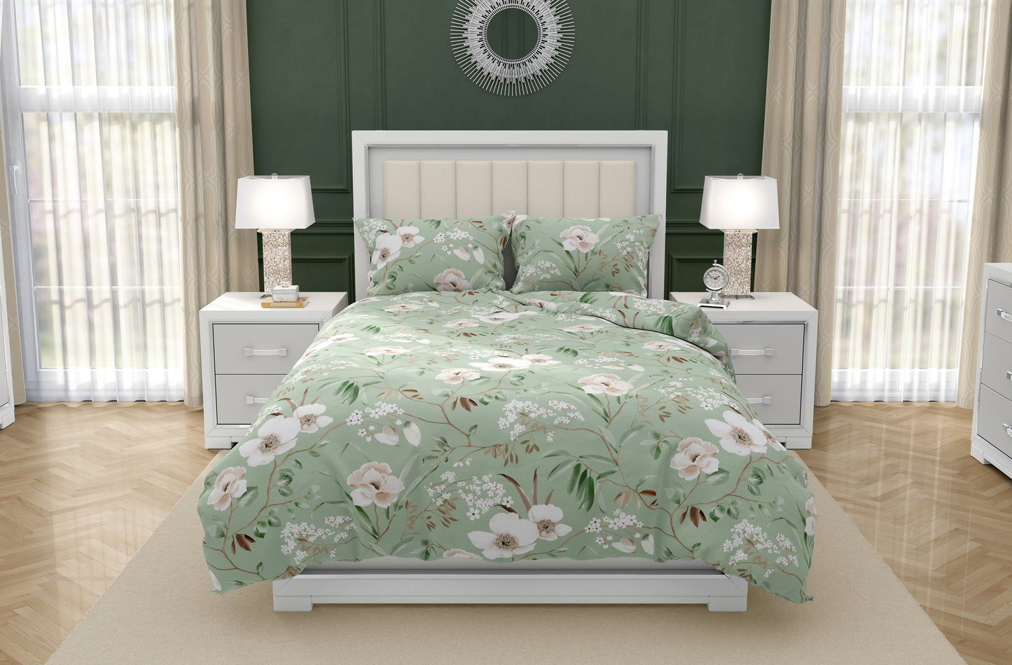 Lenjerie de pat MAGNOLIA 100% bumbac ranforce 4 piese
