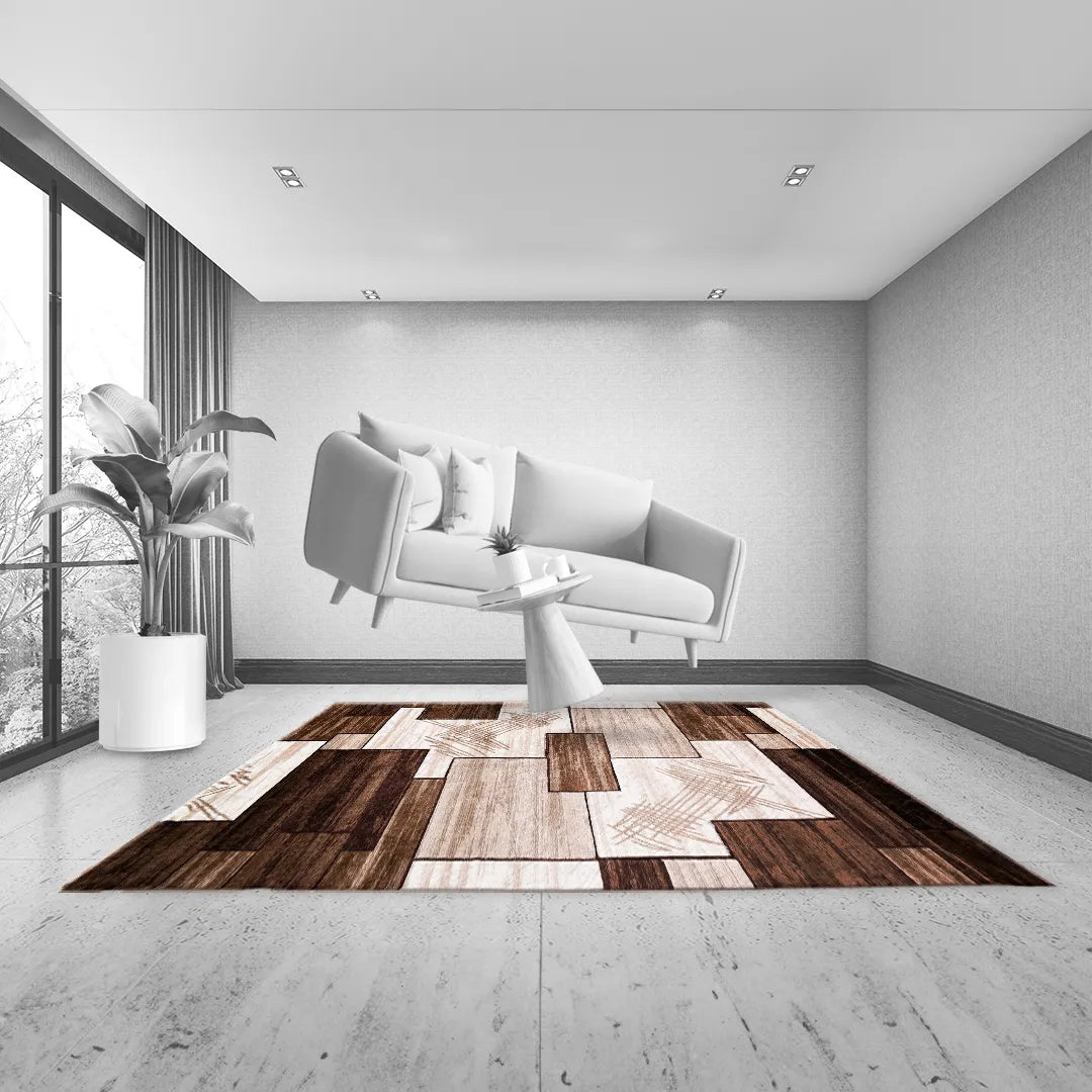 Covor POIANA Geometrium Sepia