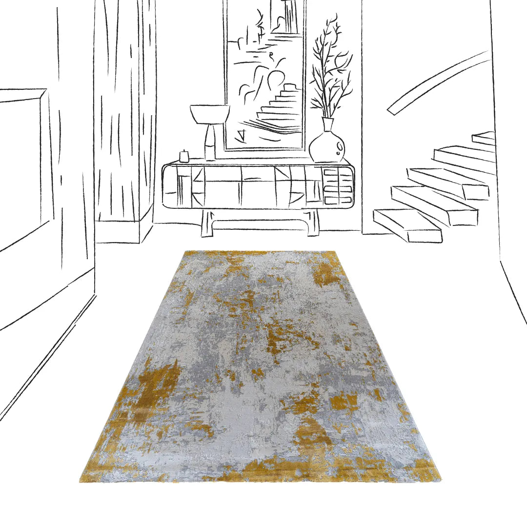 Covor ALLURE Abalone Gri Galben