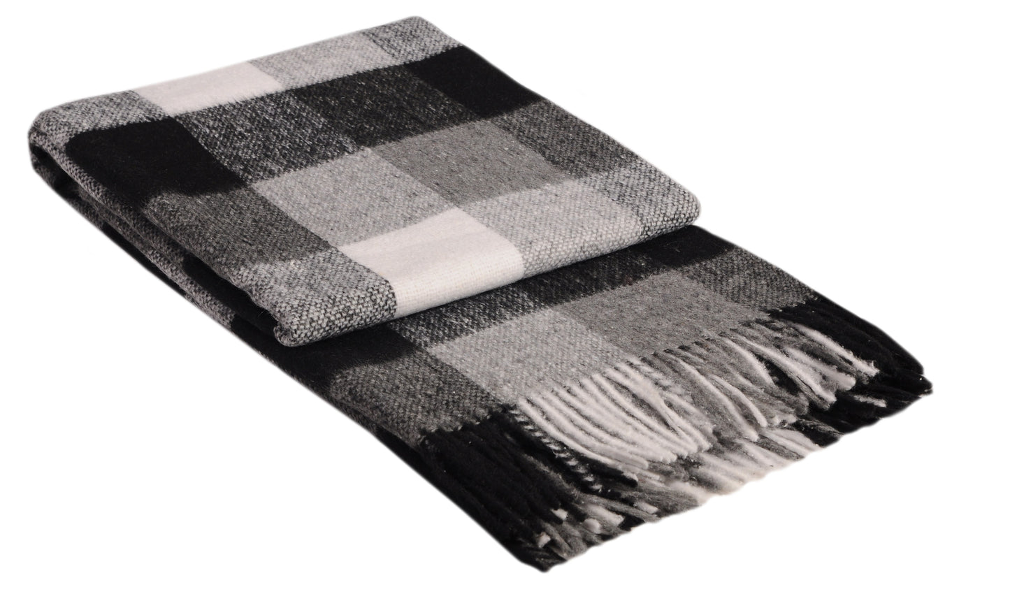 PALERMO GREY wool blanket, 140/200 cm