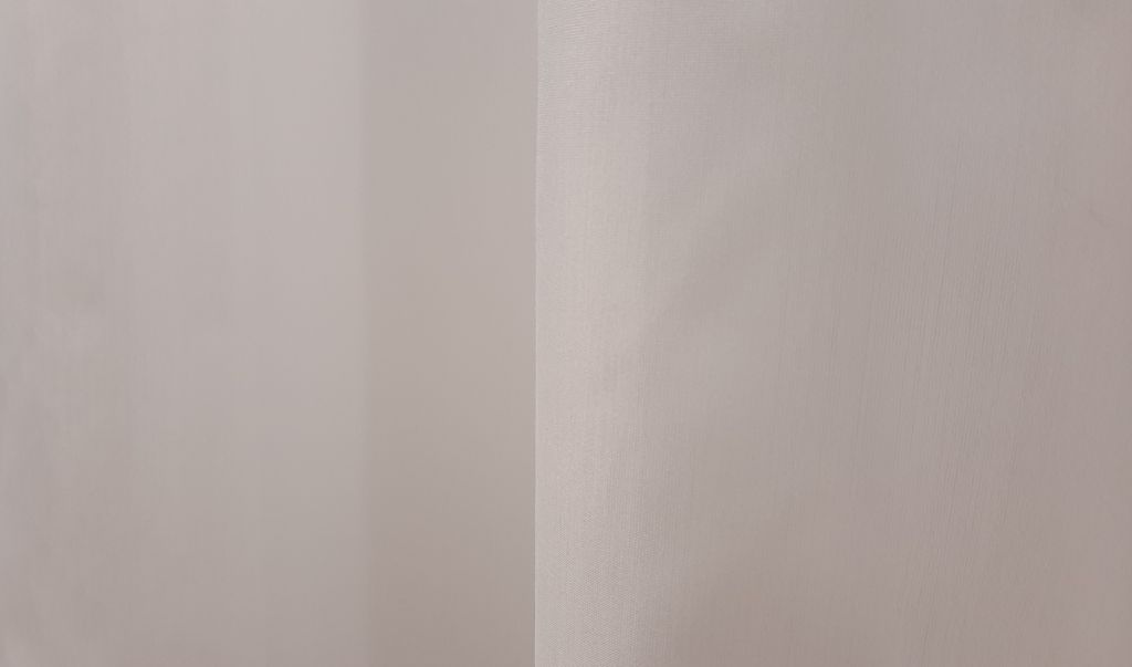Perdea 26890/02, albă, simplă, mătase și PES