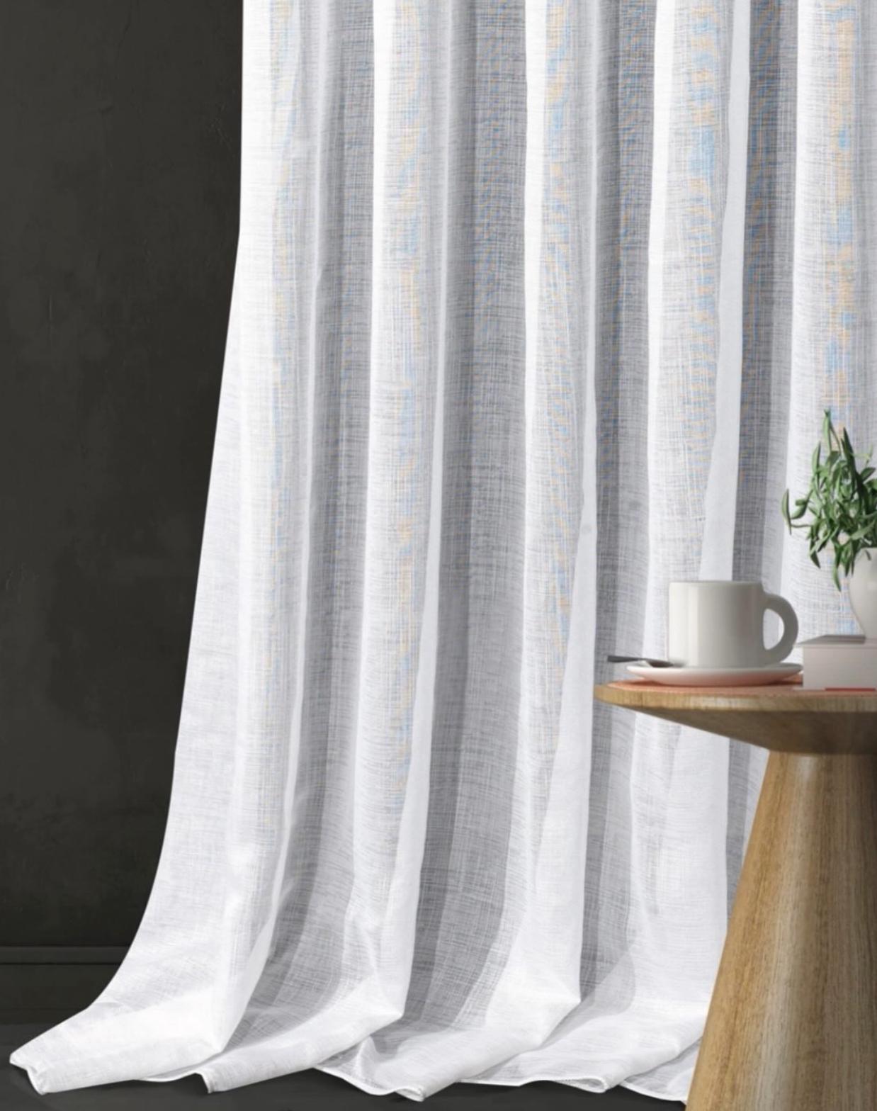 Perdea A3 3049/403, in, albă, simplă