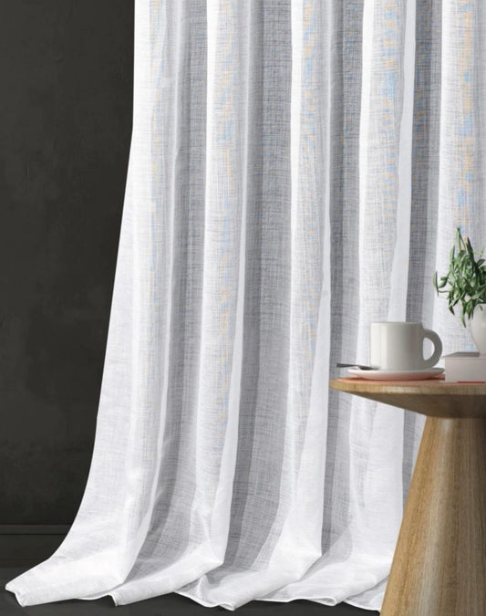 Perdea A3 3049/403, in, albă, simplă