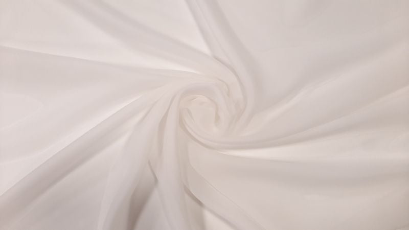 Perdea New Krepa 25297, mătase, albă