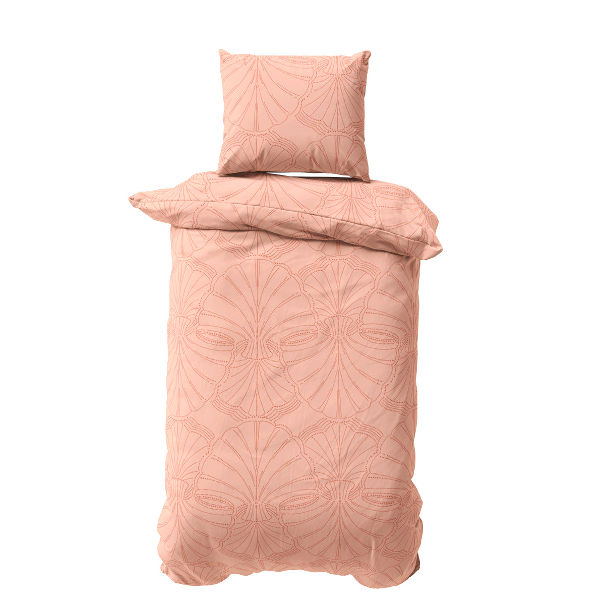 Lenjerie de pat fara cearsaf de pat din bumbac satinat PINK DUST 2 piese