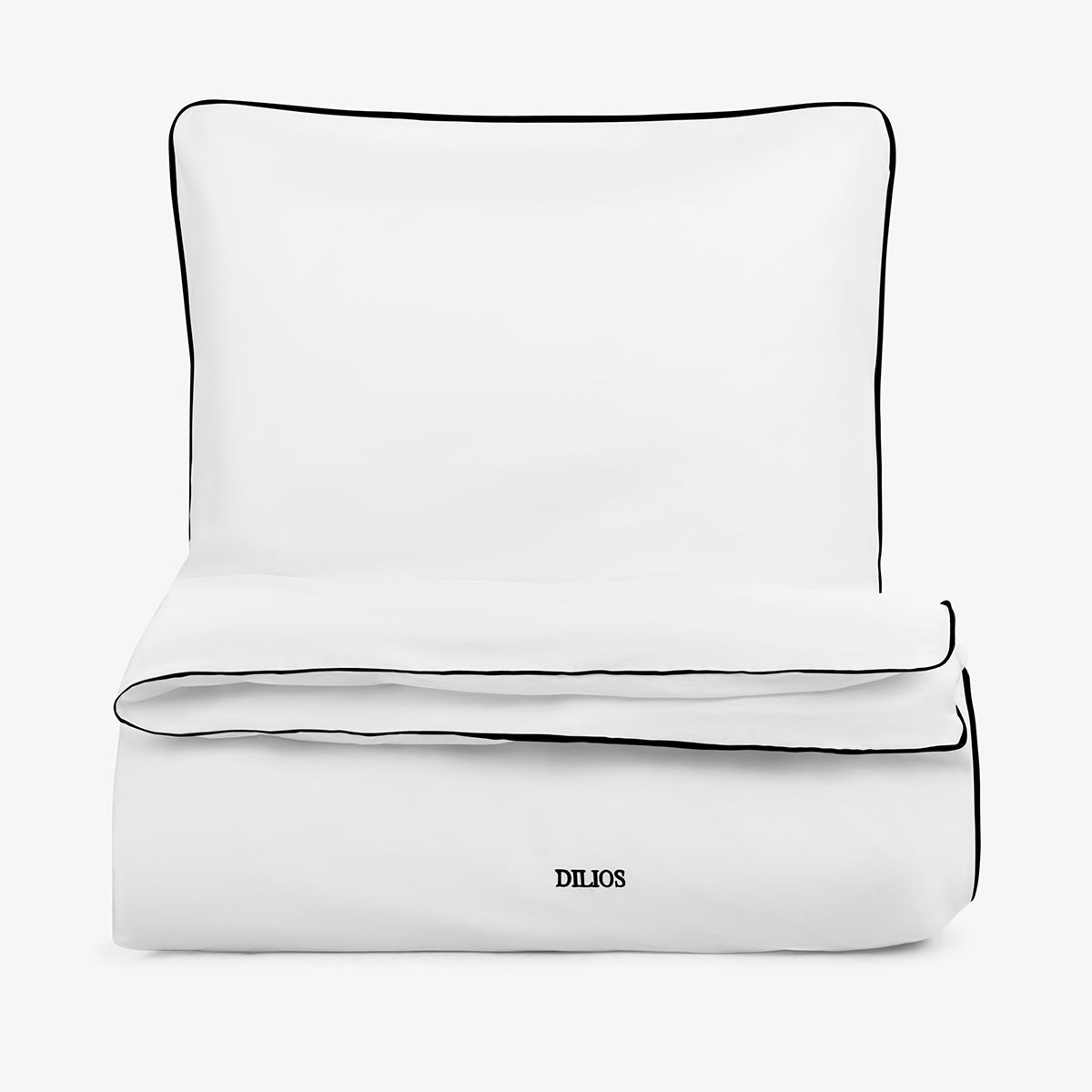 Lenjerie de pat din bumbac satinat PREMIUM CLASIC NEGRU 2 piese