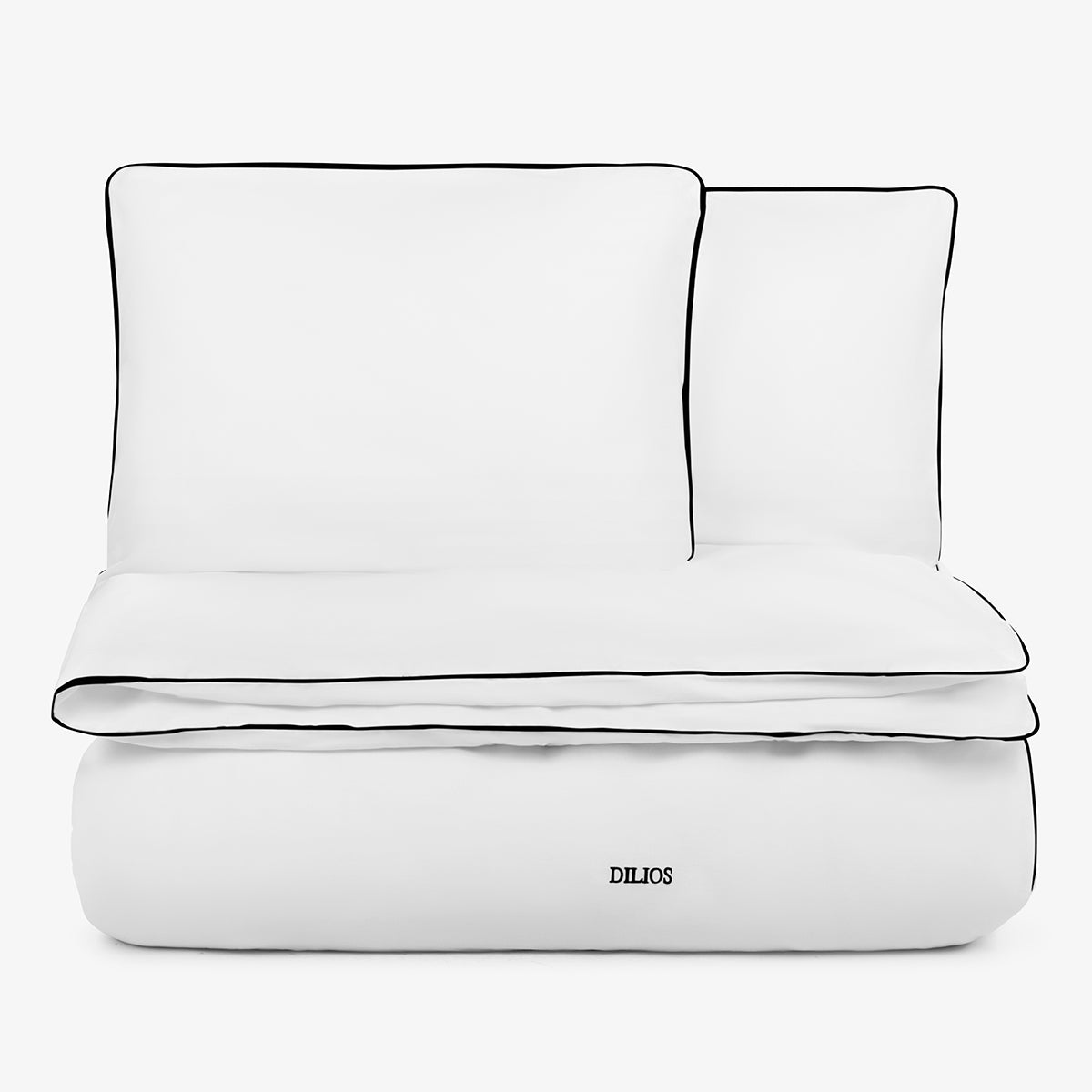 Lenjerie de pat din bumbac satinat PREMIUM CLASIC NEGRU 3 piese