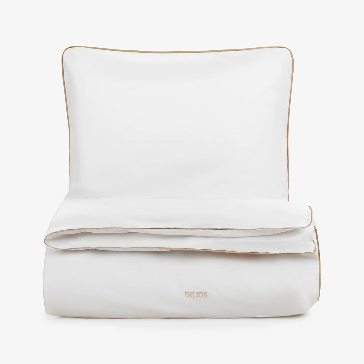 Lenjerie de pat din bumbac satinat PREMIUM CLASIC BEJ 2 piese