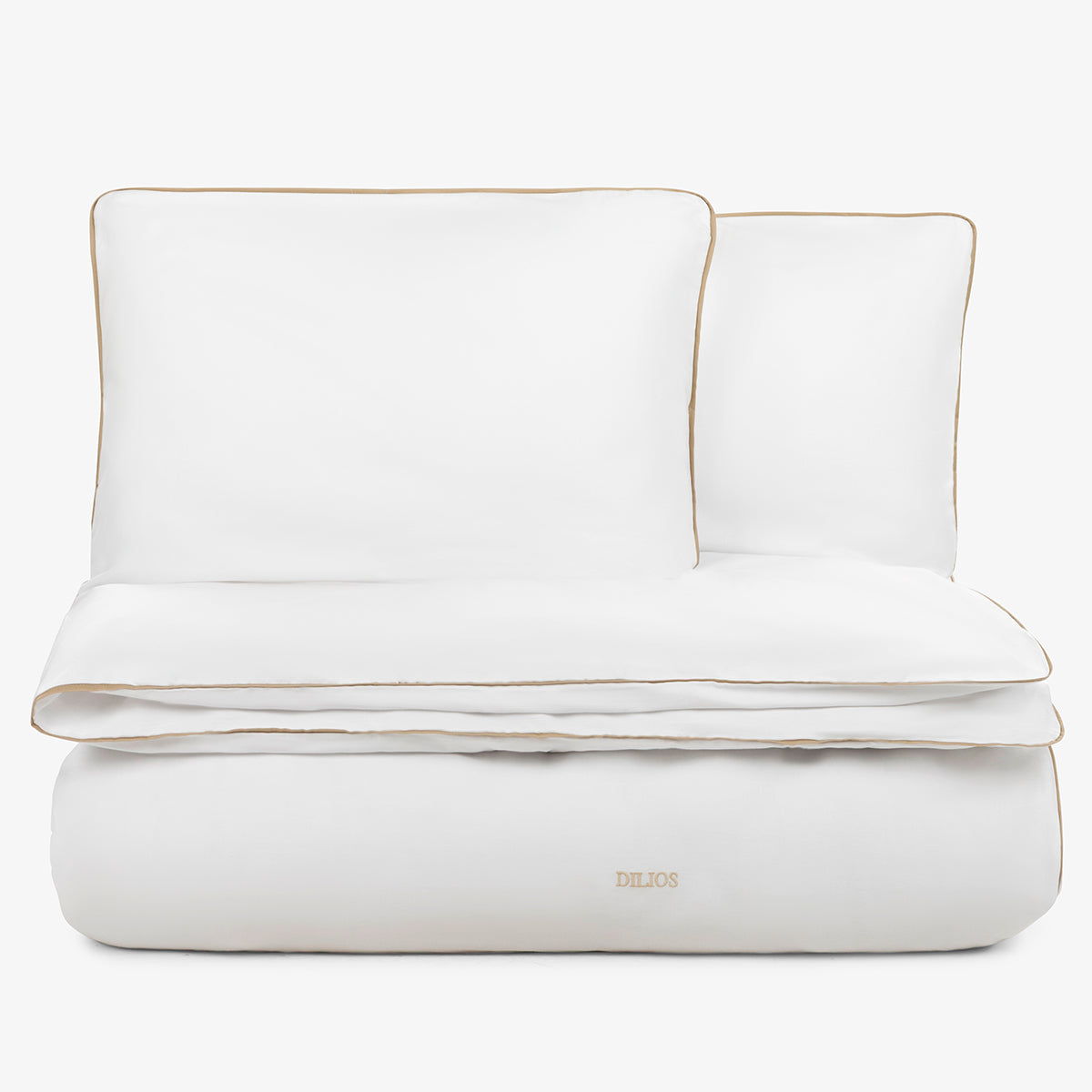 Lenjerie de pat din bumbac satinat PREMIUM STYLE BEJ 3 piese