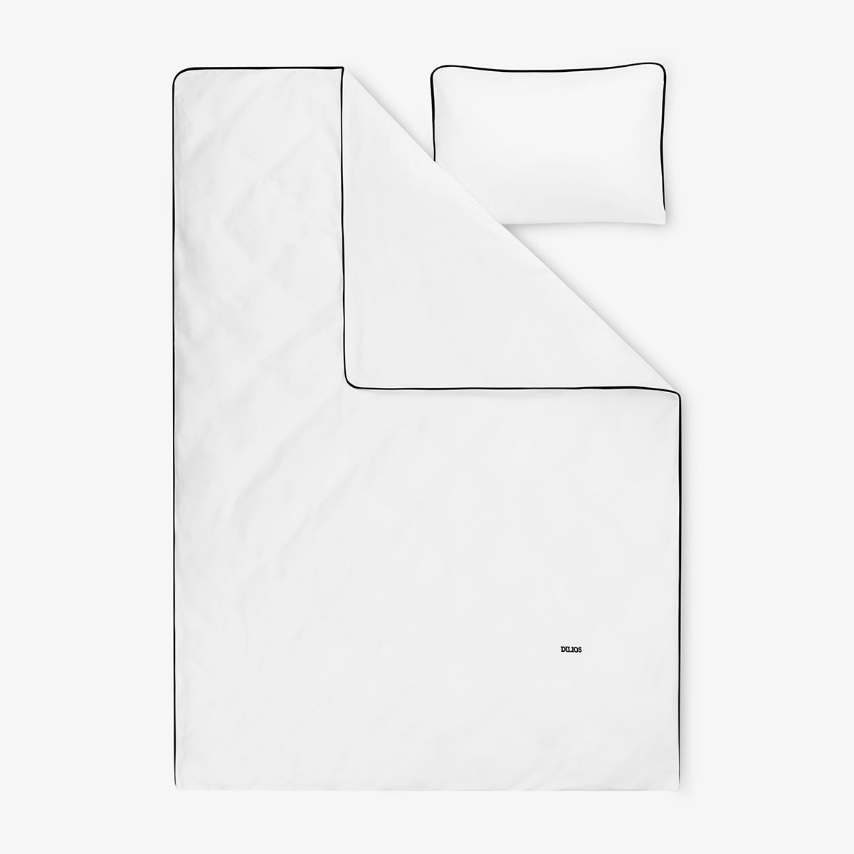 Lenjerie de pat din bumbac satinat PREMIUM CLASIC NEGRU 2 piese