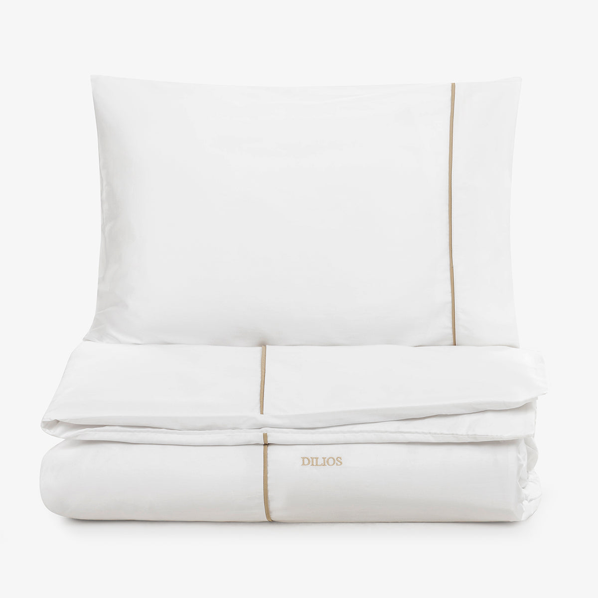 Lenjerie de pat din bumbac satinat PREMIUM STYLE BEJ 2 piese