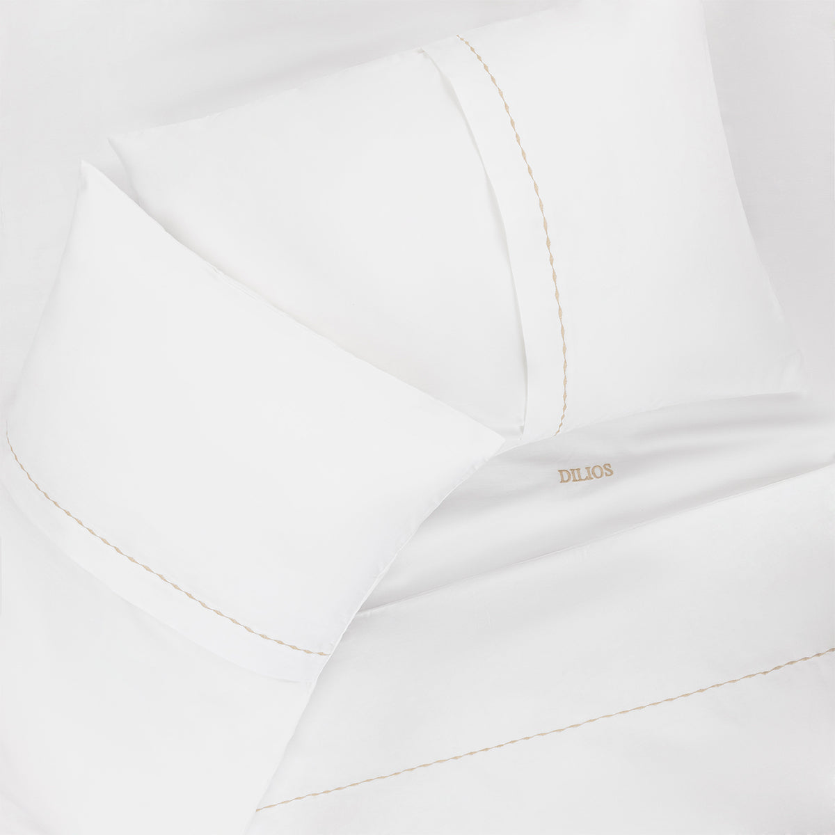 Lenjerie de pat din bumbac satinat PREMIUM CLASIC BEJ 3 piese