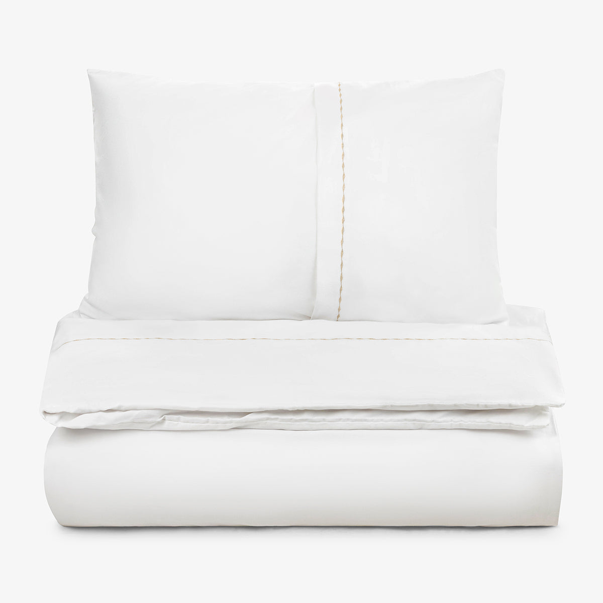 Lenjerie de pat din bumbac satinat PREMIUM ELEGANCE BEJ 2 piese