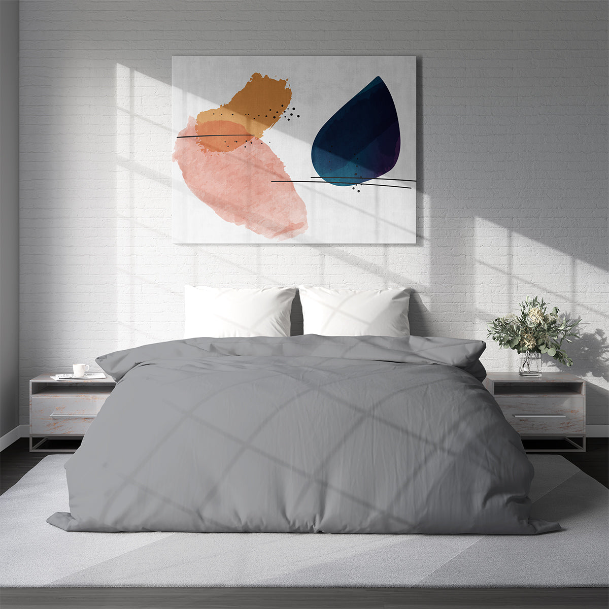 Duvet cover GREY NEW 150/215 cm 100% cotton ranforce