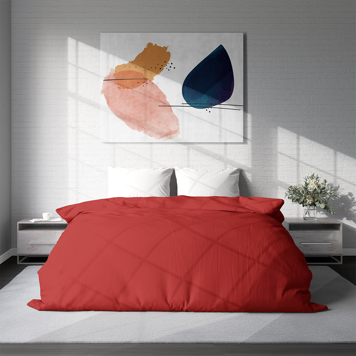 RED duvet cover 150/215 cm 100% cotton ranforce