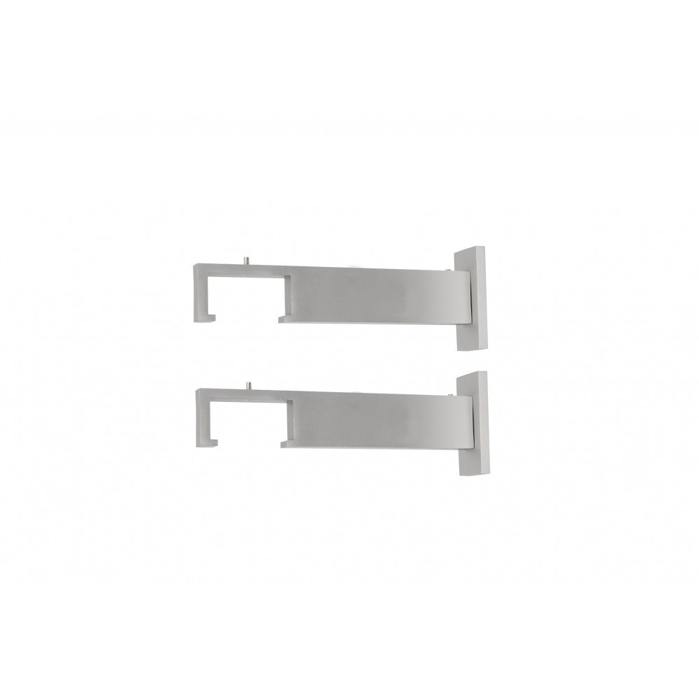 Set 2 console de perete pentru fixare sina PL, aluminiu, nichel satinat
