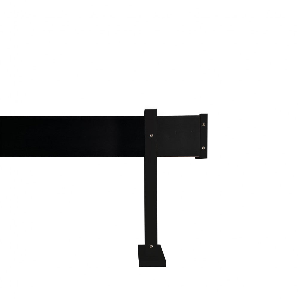 Set sina aluminiu PL negru mat 200 cm (accesorii negre) - prindere perete