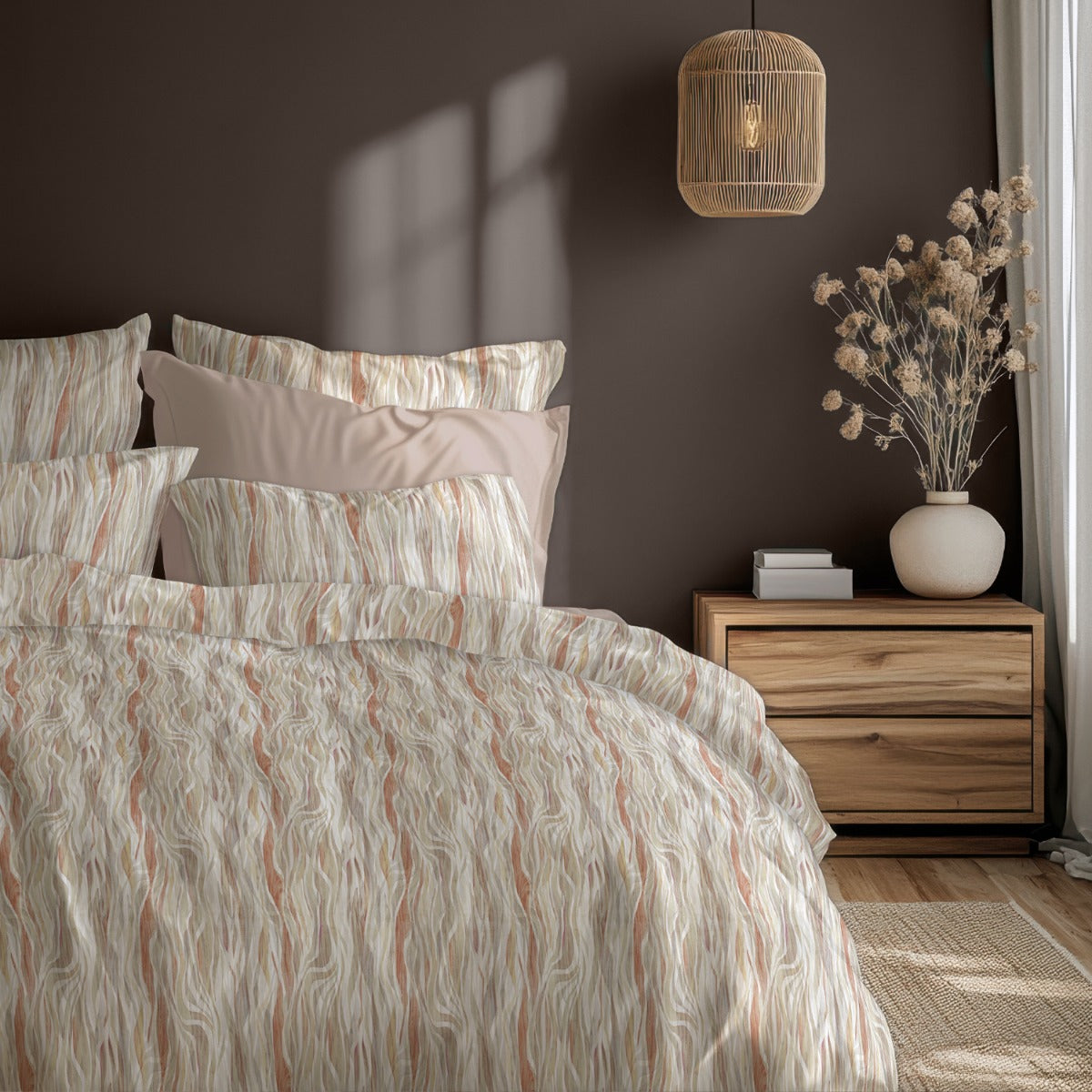 Lenjerie de pat fara cearsaf de pat SECRET 100% bumbac ranforce 2 piese