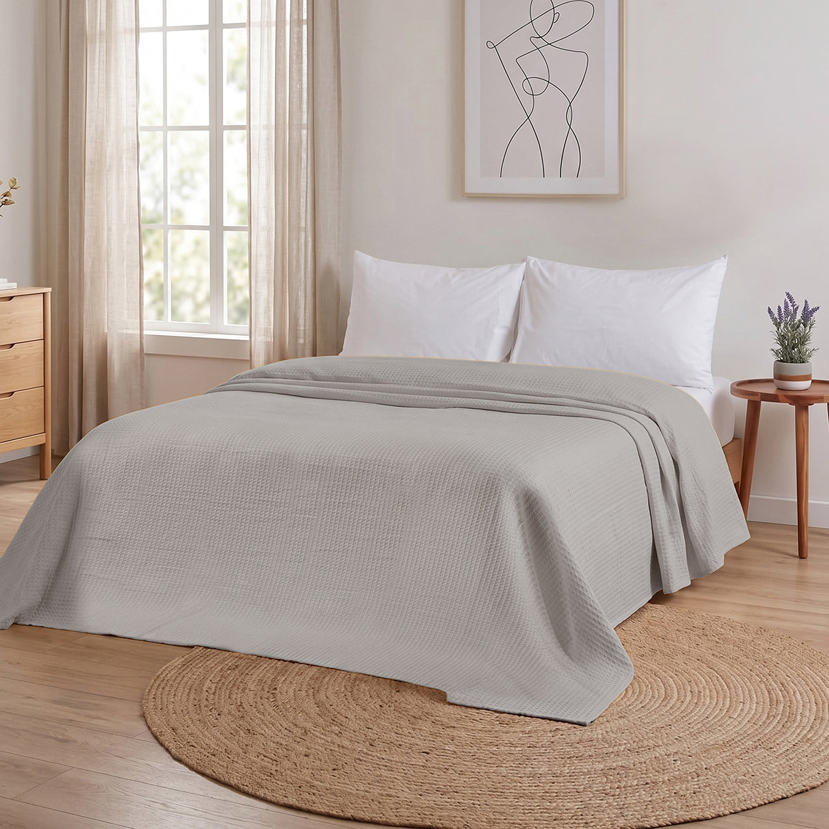 Cuvertura SIESTA NEW GREY 100% Bumbac 160/230 cm