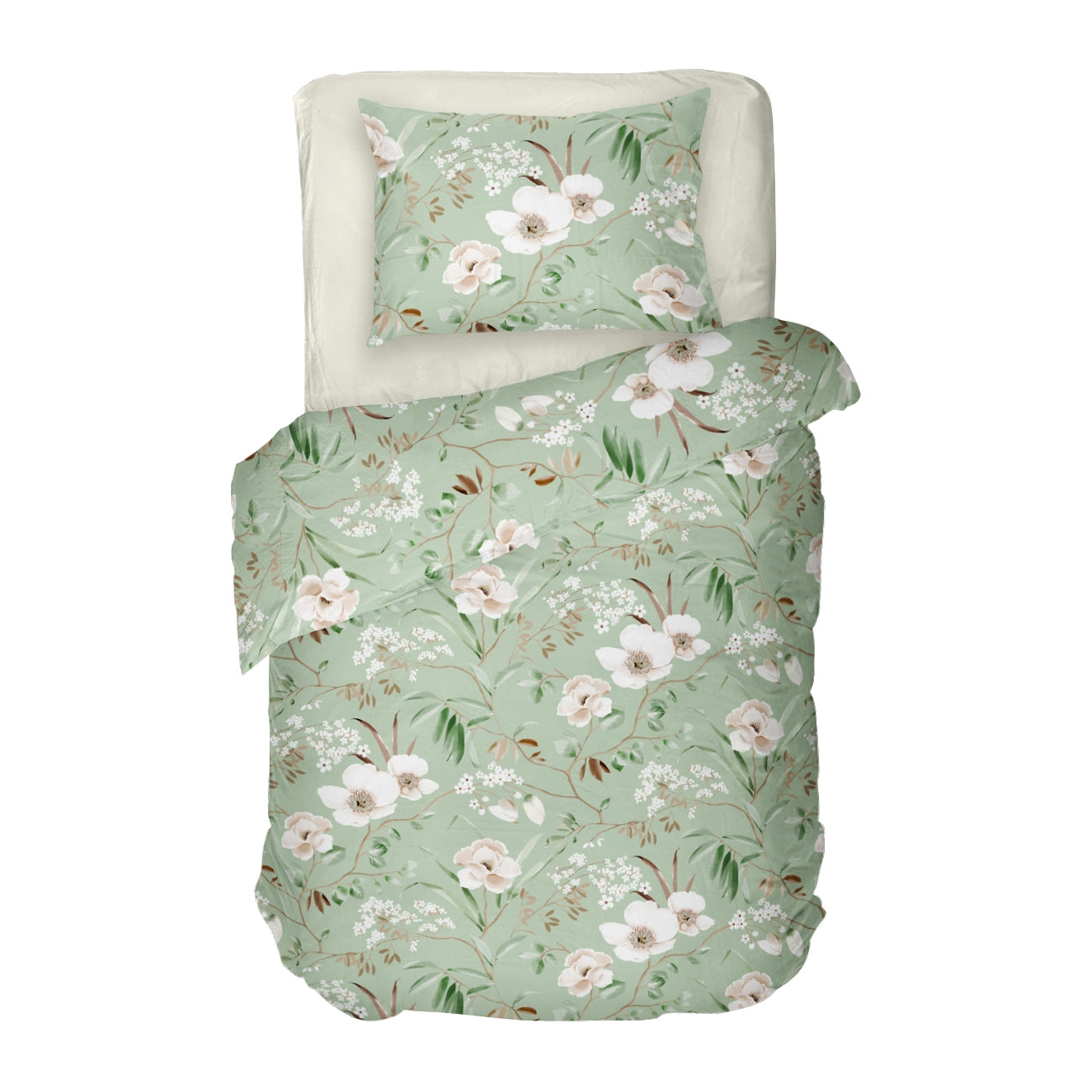 Lenjerie de pat MAGNOLIA 100% bumbac ranforce 3 piese