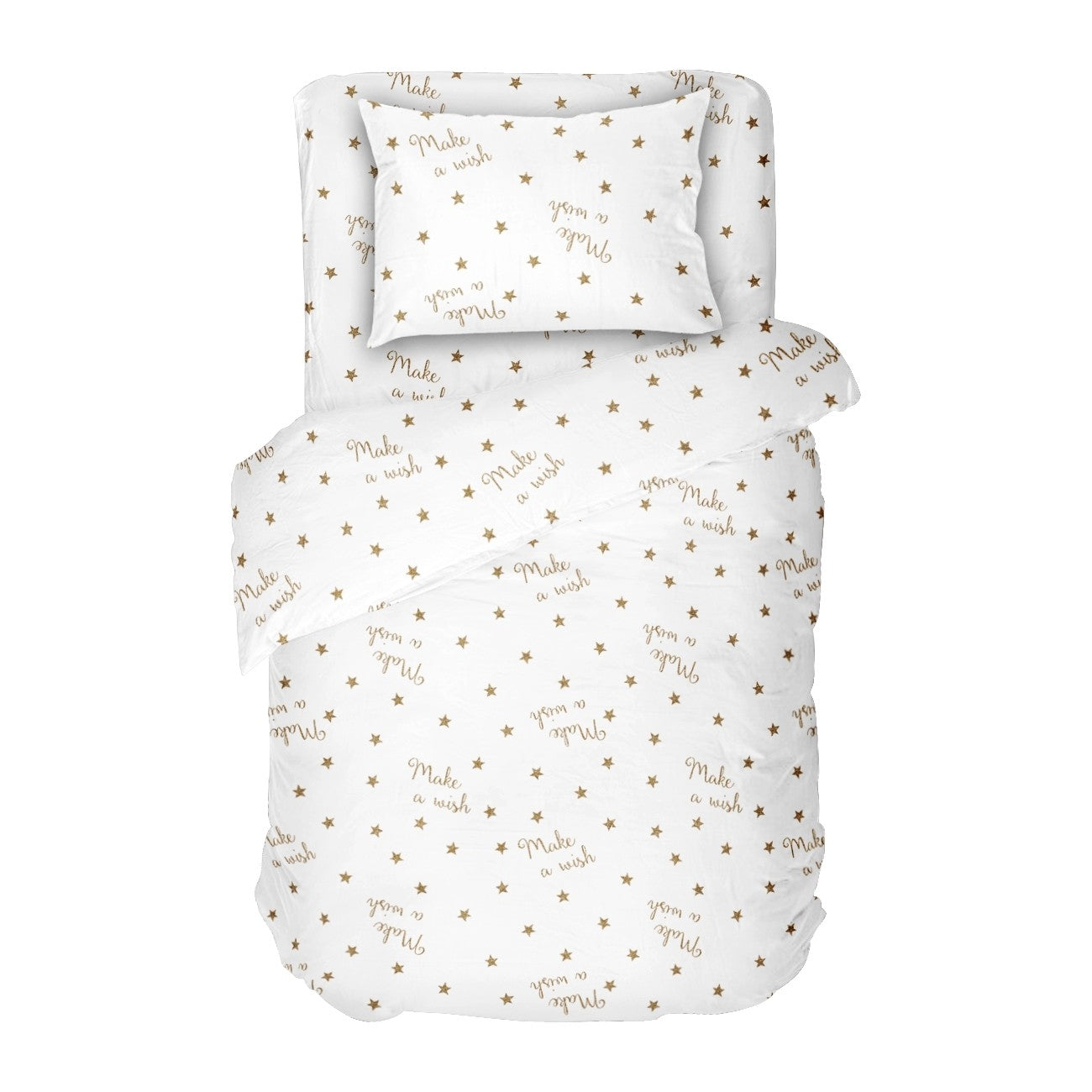 Lenjerie de pat pentru bebelusi MAKE A WISH 2 Bumbac ranforce 100% 3 piese