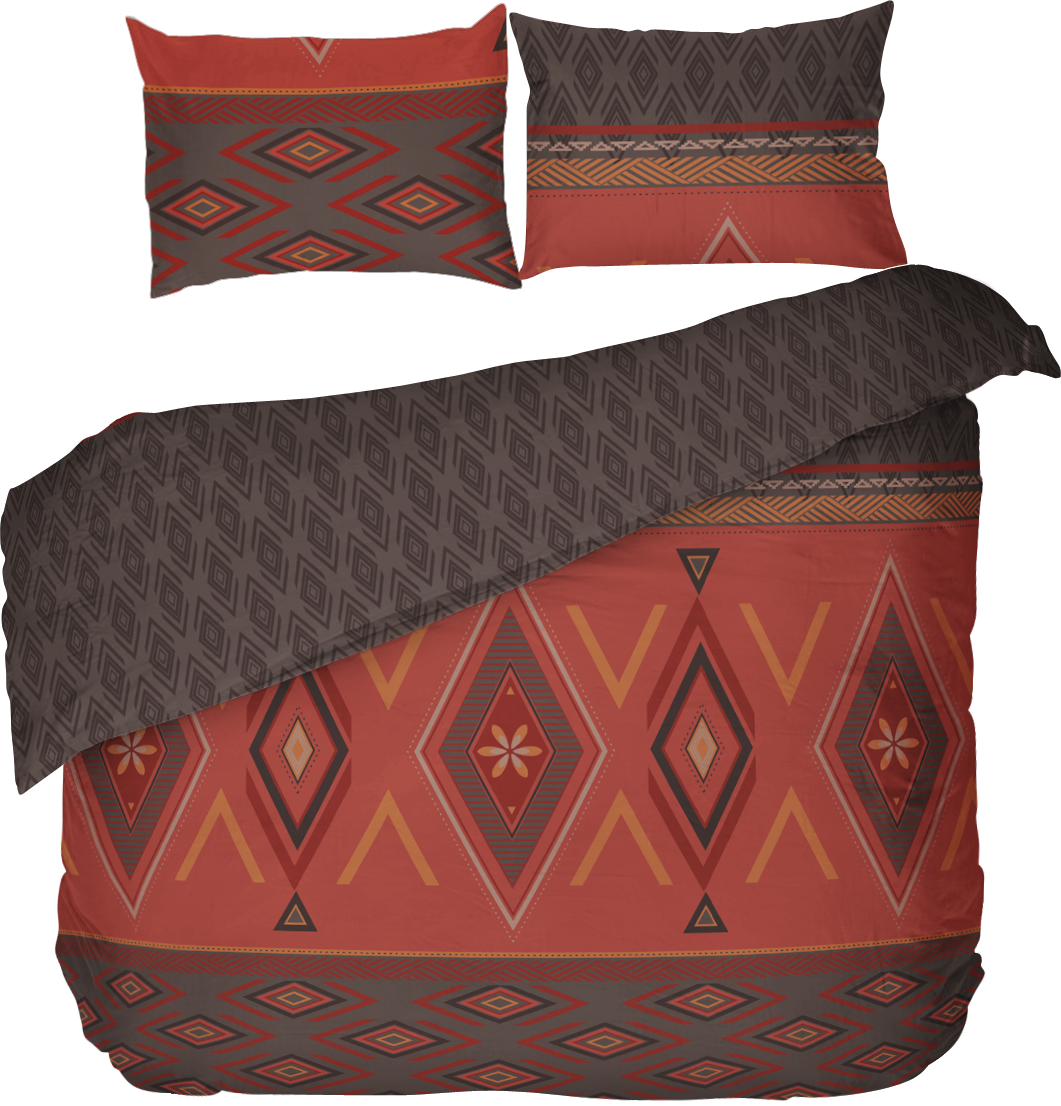 Lenjerie de pat dublu fara cearsaf de pat ZAHIRA, 100% bumbac ranforce, 3 piese