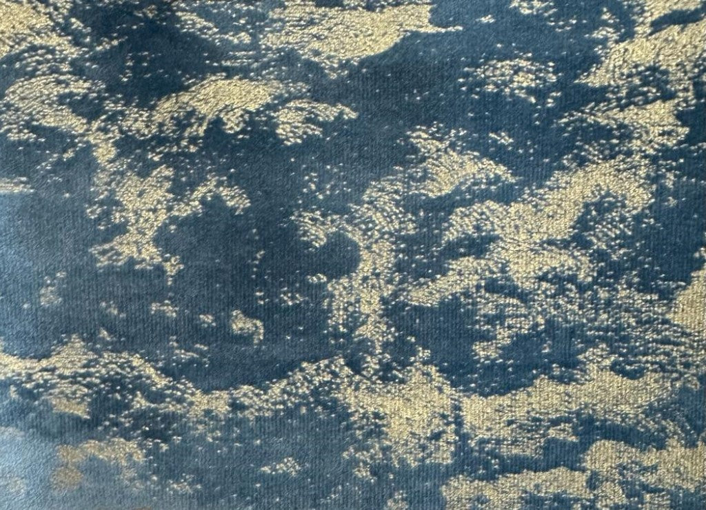 Printed, textured Velvet drapery with golden patina