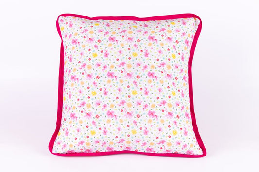 Pernă decorativă , cu banda decor ciclam , cu umplutură 40x40