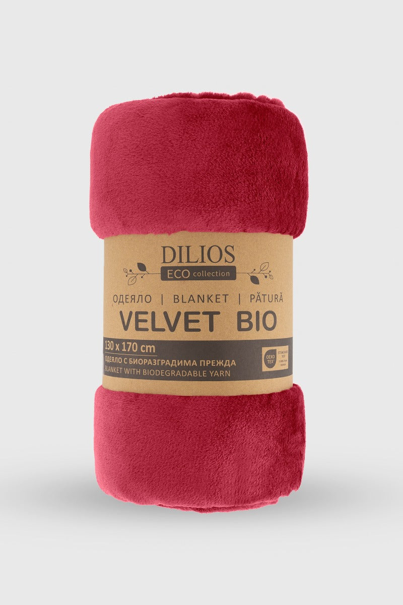 Patura polar VELVET BIO BORDEAUX 130/170 cm