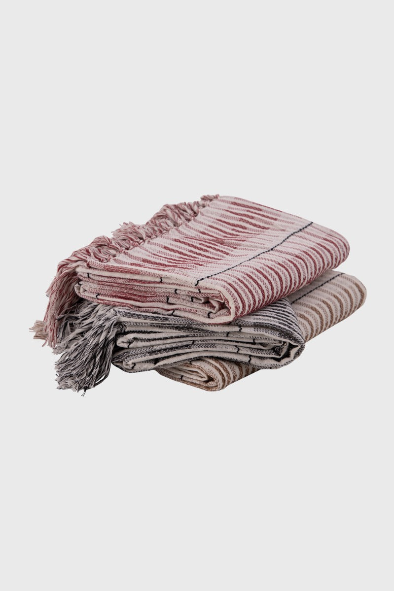 Cuvertura HOME rosu si ecru 220/230 cm