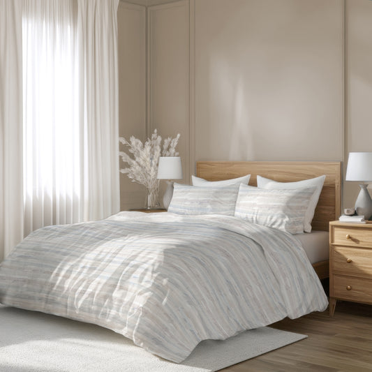 Lenjerie de pat fara cearsaf de pat TEMPERA 100% bumbac ranforce 3 piese