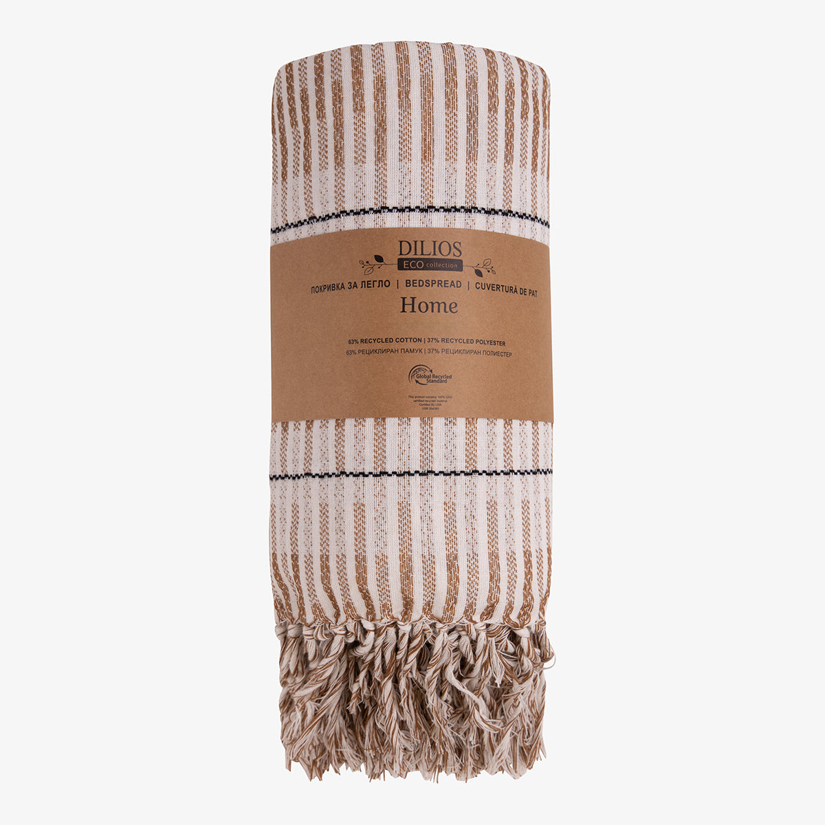 Cuvertura HOME maro si ecru 220/230 cm