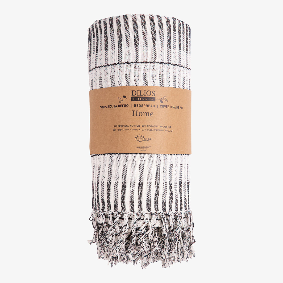 Cuvertura HOME negru si ecru 220/230 cm