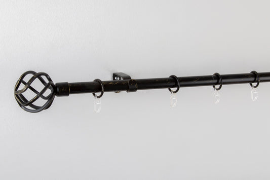 Kit galerie extensibilă Swana Negru-Auriu 160-300 cm