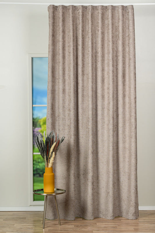 Draperie Cypress 09, cafea, țesătură tip chenille