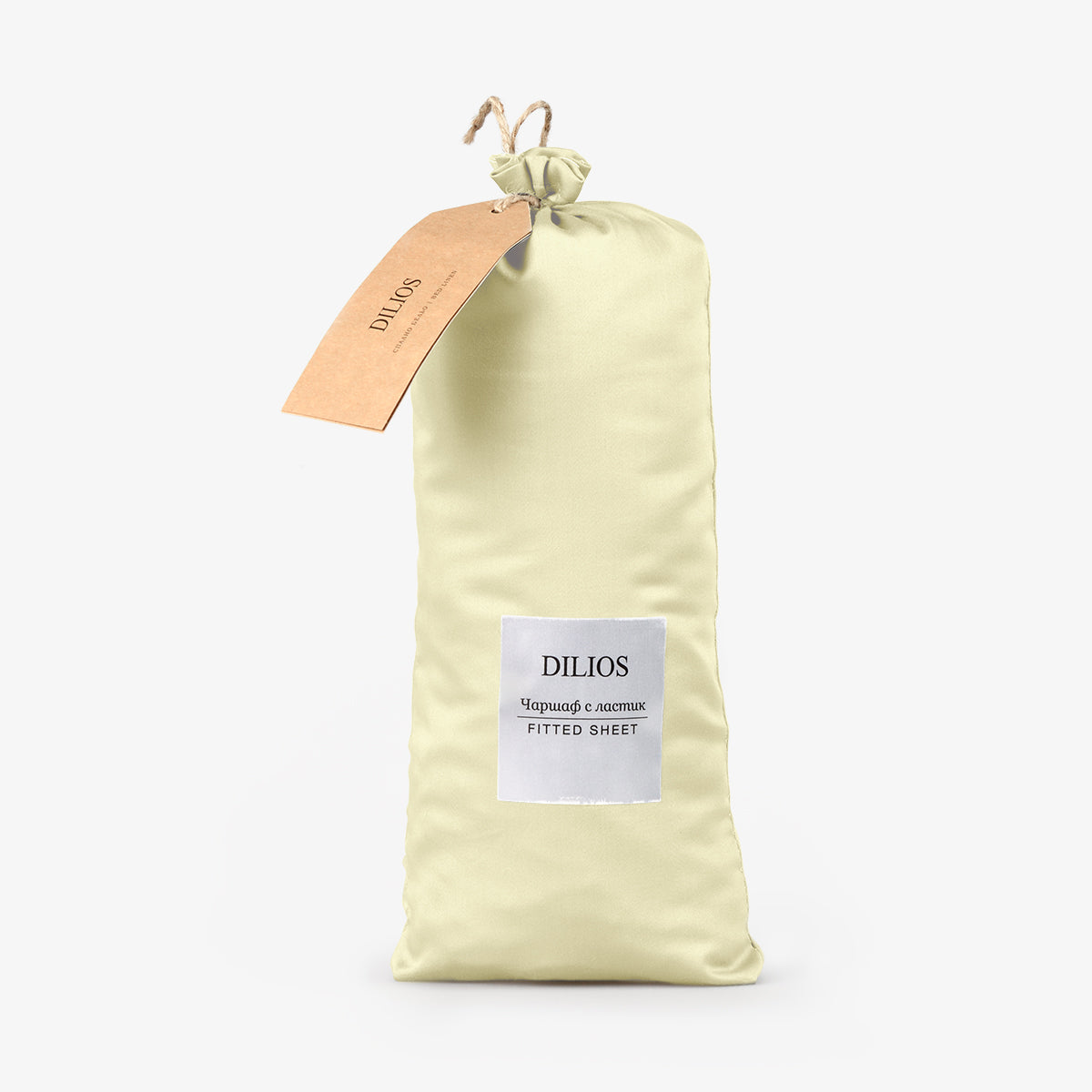 Cearsaf de pat cu elastic SATEEN ECRU 160/200/25 cm 100% bumbac satinat