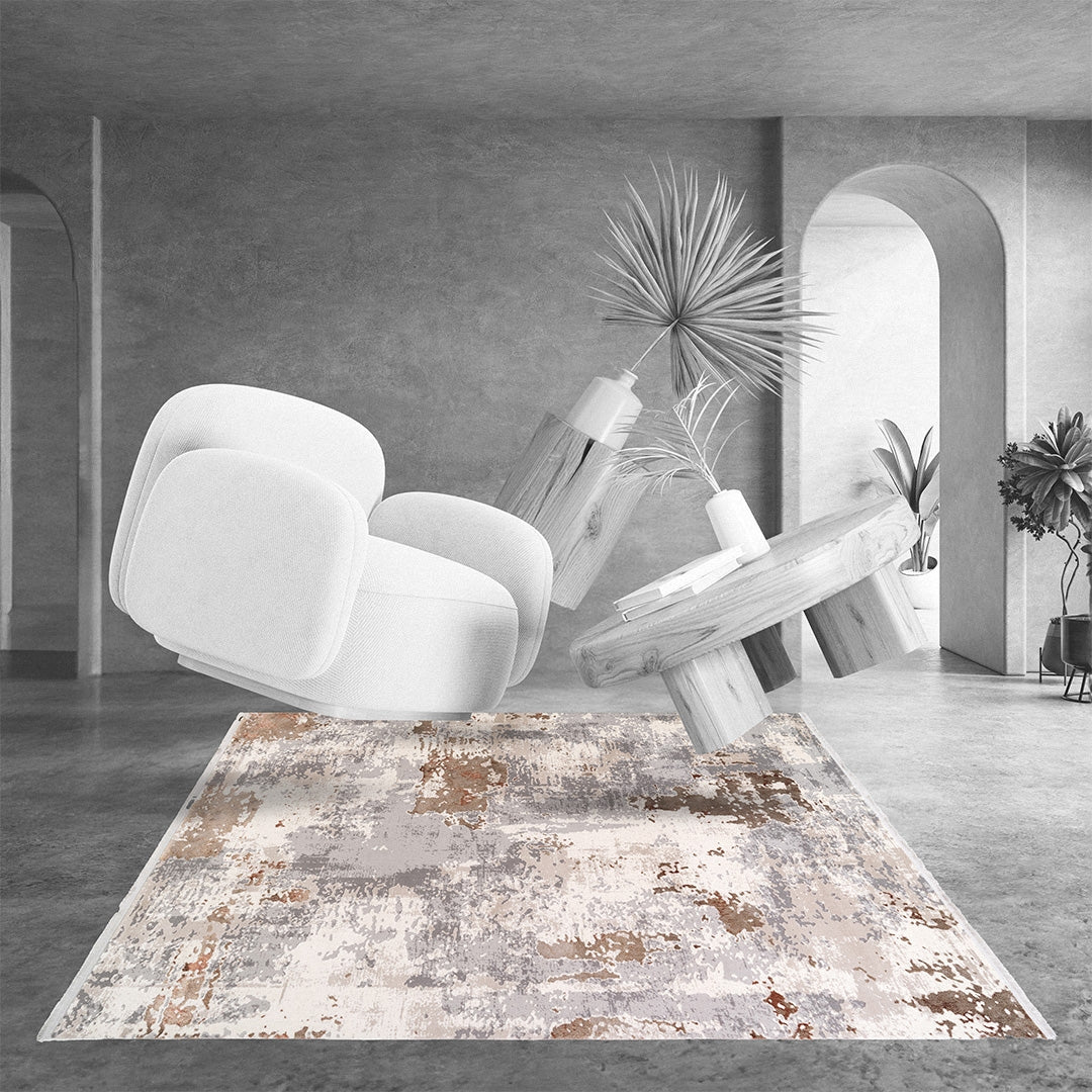 Covor PIERRE CARDIN COZZY Abstract Shades Of Cupru And Cream