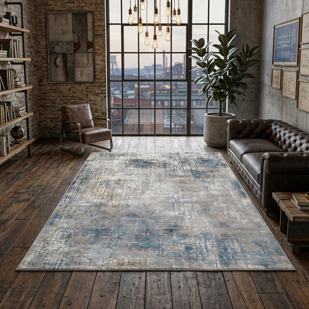 Covor EFES Blue Grid