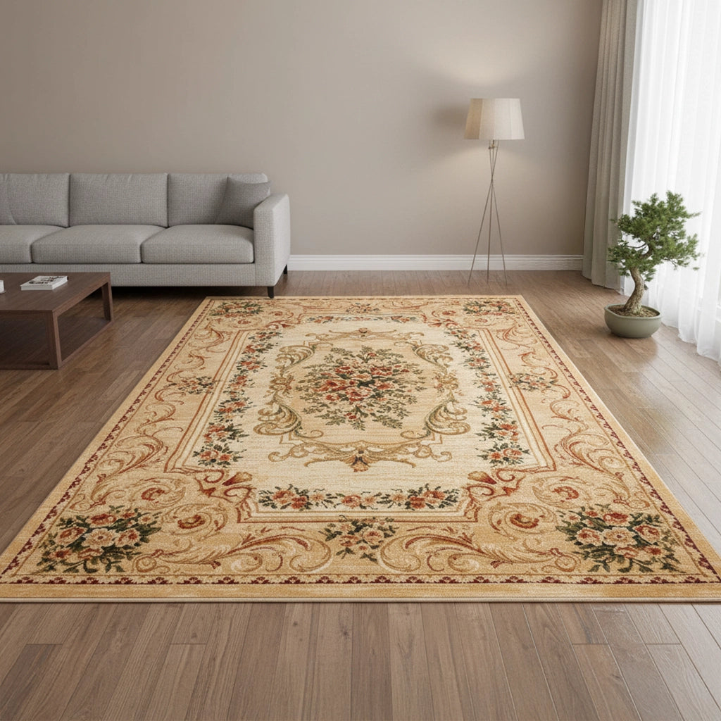 Covor Elmas Floral Ivory