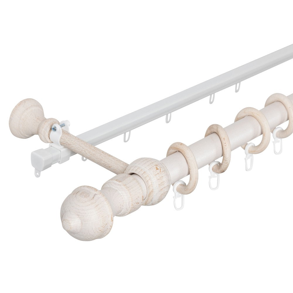 Galerie simpla lemn masiv Ares, nuanta alb-antic, 180 cm - SINA U INCLUSA