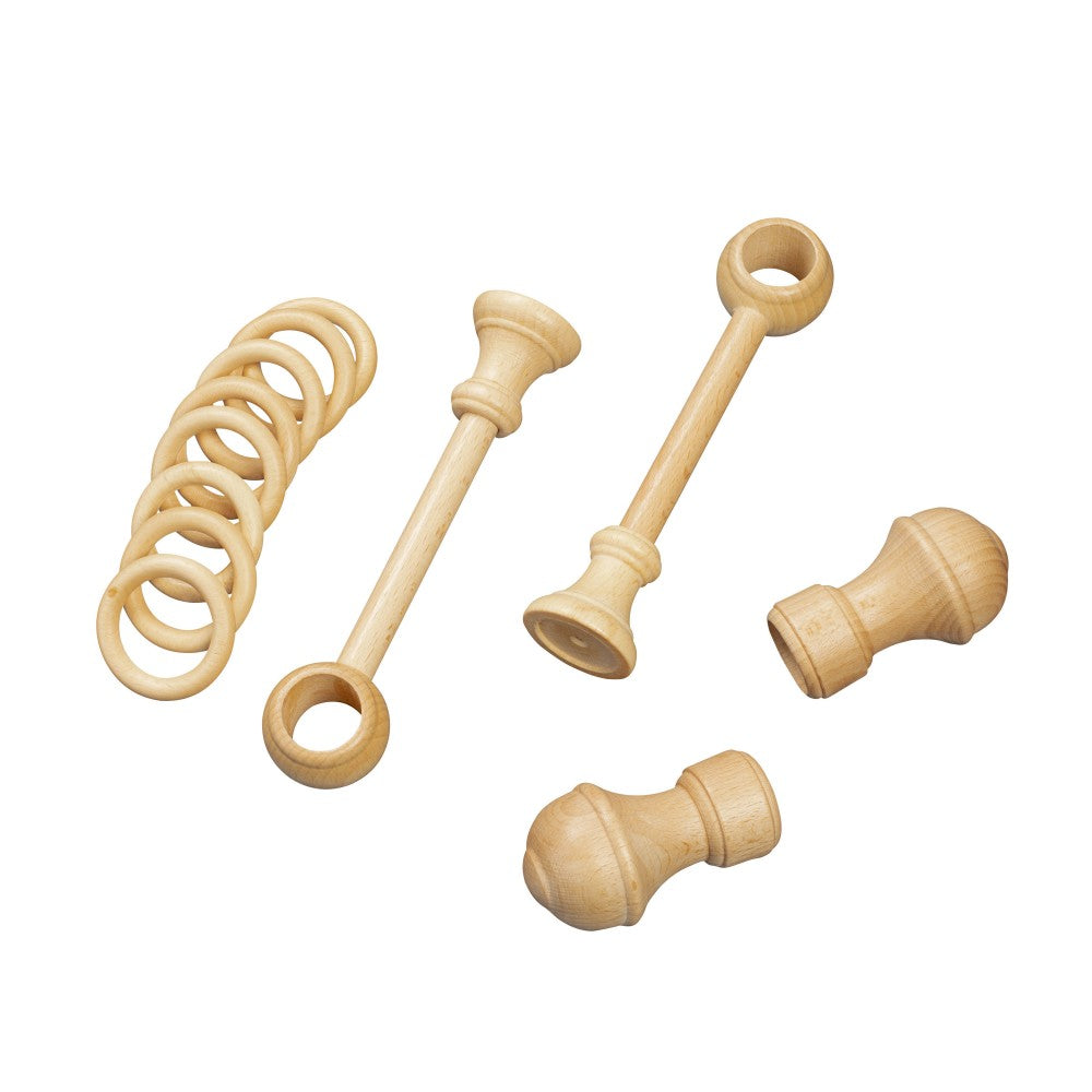 Galerie simpla lemn masiv Ares, consola standard, nuanta natur, 160 cm - KIT COMPLET