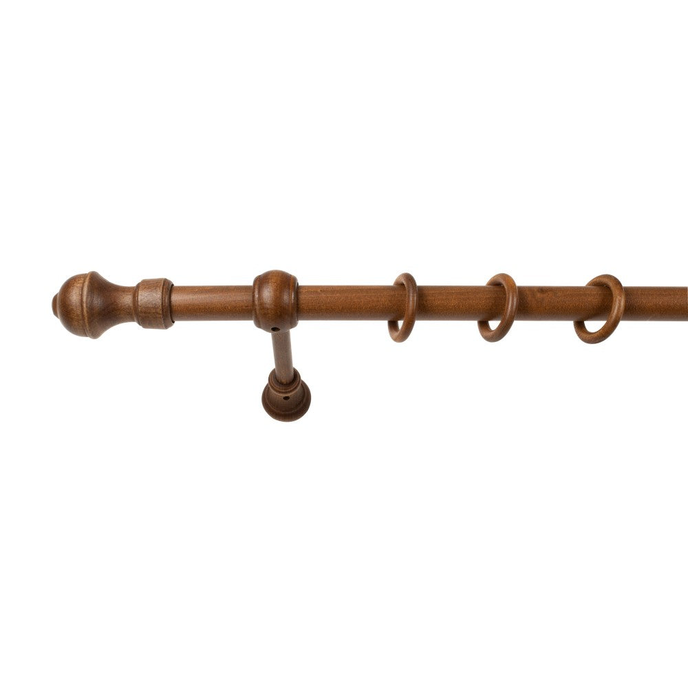 Galerie simpla lemn masiv Ares, consola standard, nuanta nuc, 320 cm - KIT COMPLET