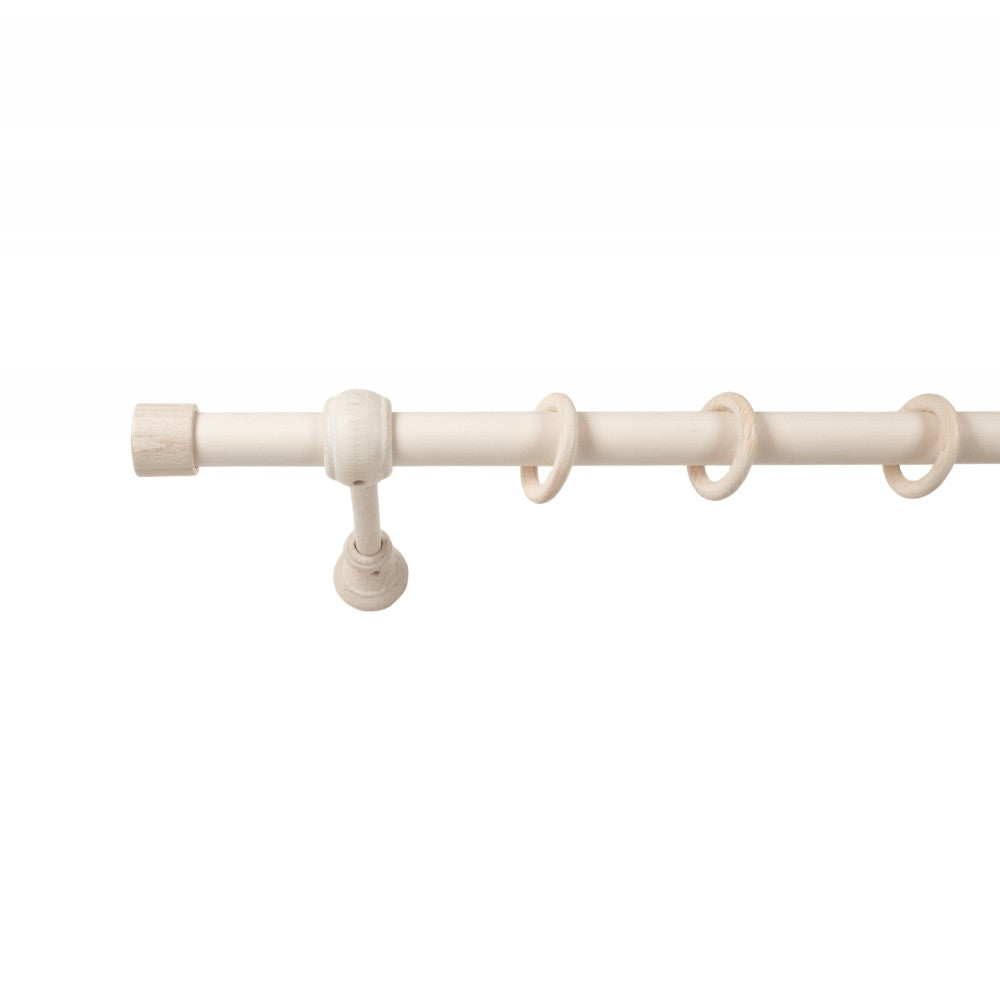 Galerie simpla lemn masiv Cafiro, consola standard, nuanta alb-antic, 220 cm - KIT COMPLET