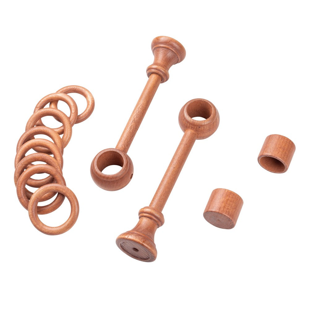 Galerie simpla lemn masiv Cafiro, consola standard, nuanta cires, 280 cm - KIT COMPLET