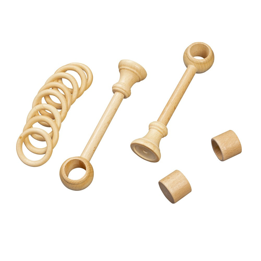 Galerie simpla lemn masiv Cafiro, consola standard, nuanta natur, 220 cm - KIT COMPLET